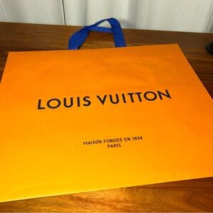 Louis Vuitton Orange and Blue Shopping Bag
